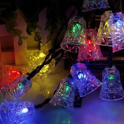 Guirnalda Solar 20 Campana De Navidad Multicolor