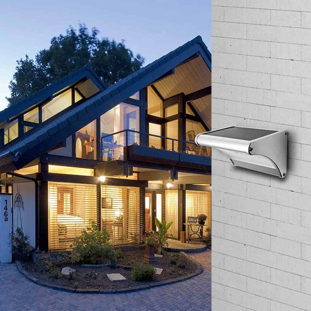 Aplique Solar Exterior Lámpara De 48 Led En Aluminio