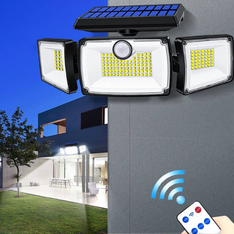 Aplique Solar Exterior Exterior Con Detector De Movimiento (167 Led)