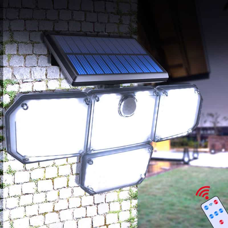 Aplique Solar Exterior Led Exterior Con Detector De Movimiento