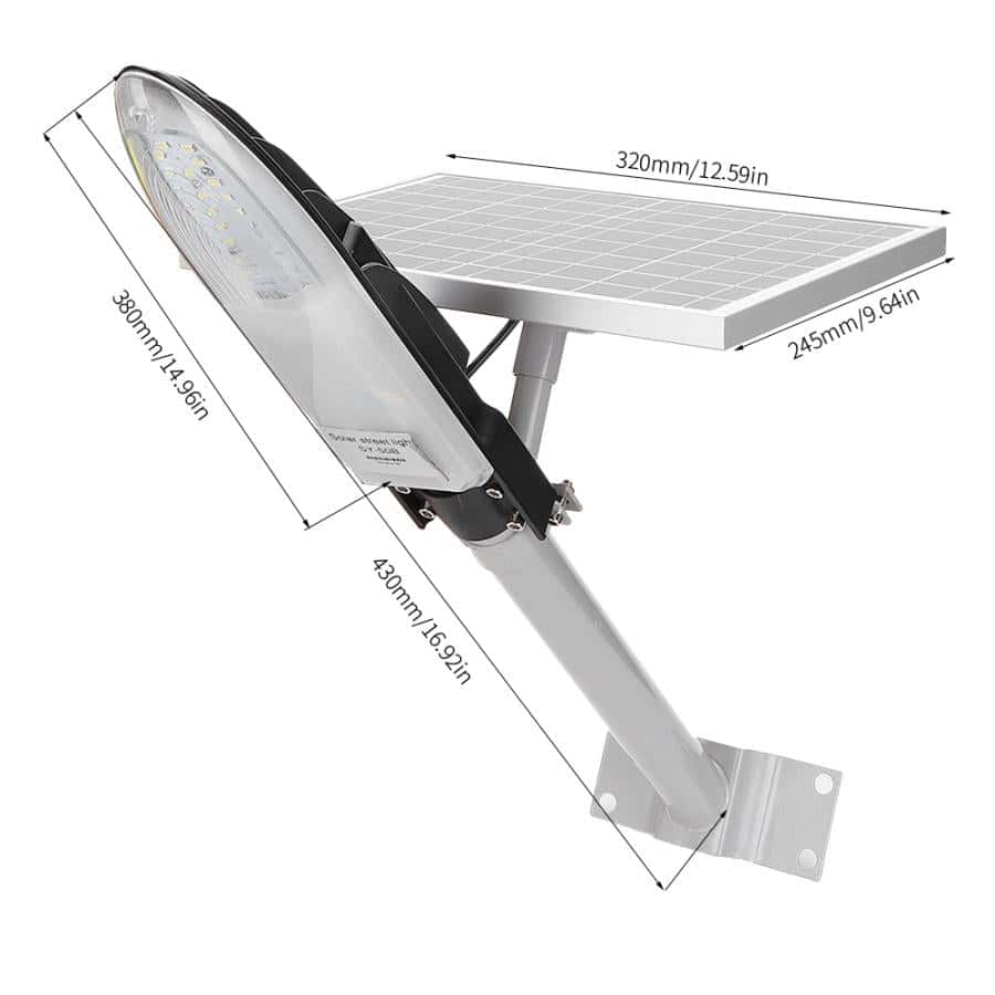 Farola Led Exterior Solar Con Sensor De Microondas 30 W