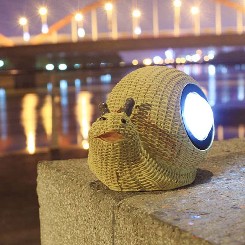 Animal Solar Caracol Luminoso De Jardín