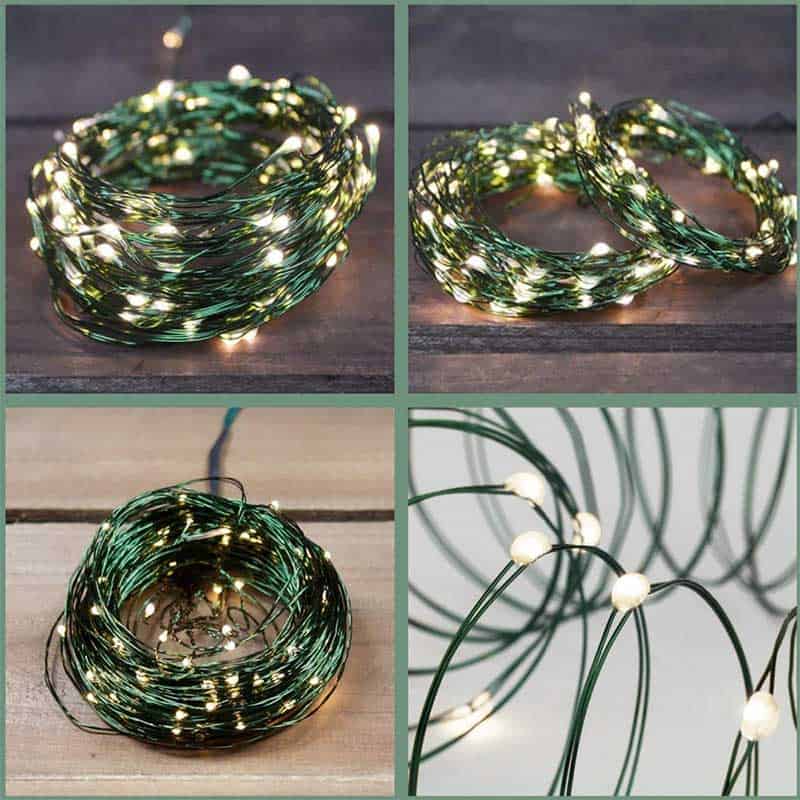 Guirnalda Luces Exterior Solar Hilo De Cobre Verde (100/200 Led)