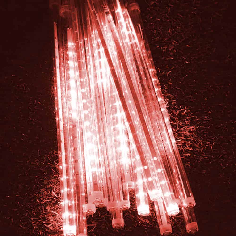 Guirnalda Solar 10 Tubo Led Rojo