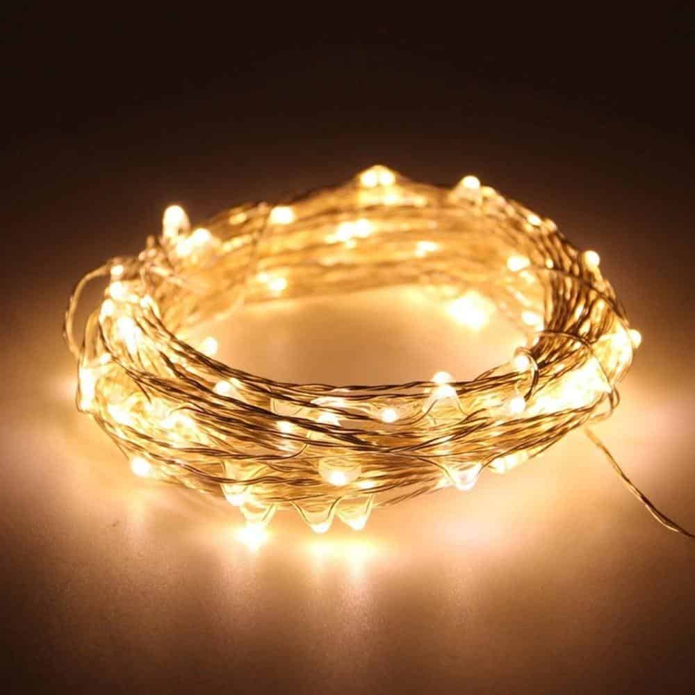Guirnalda Solar En Hilo De Cobre 200 Led
