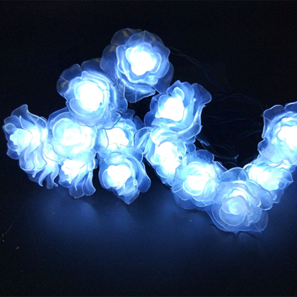 Guirnalda Exterior Solar Las 60 Rosas Blancas