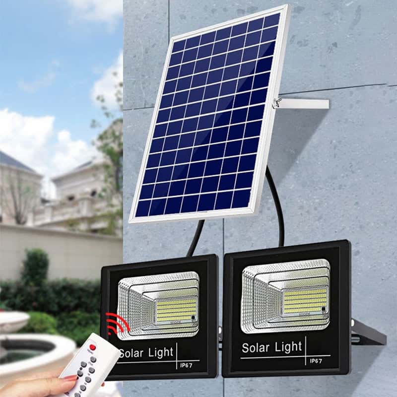 Proyector Solar Doble Haz Ancho 40 W (Control Remoto)