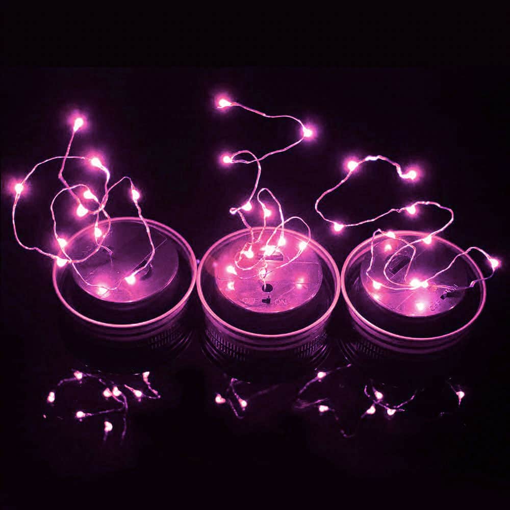 Tarro Solar 10 Led Rosa, Verde, Rojo