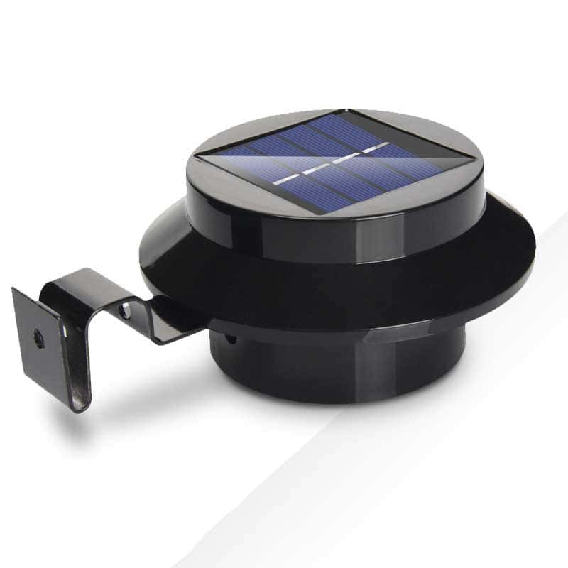 Lampara Solar Exterior Jardín "Redonda (Negro/Blanco)"