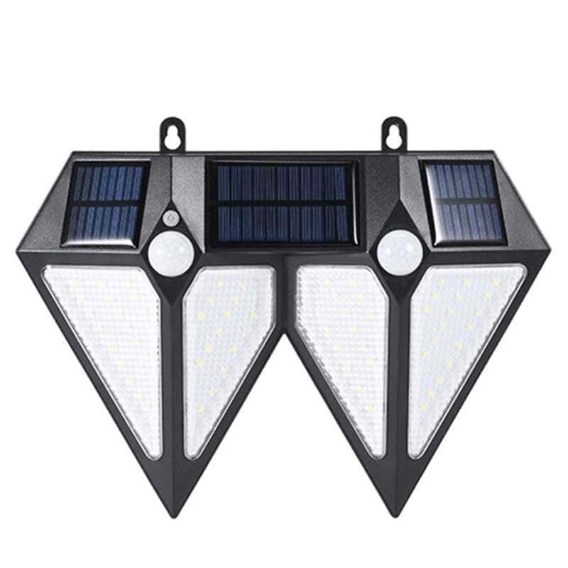 Aplique Solar Exterior Doble 80 Led