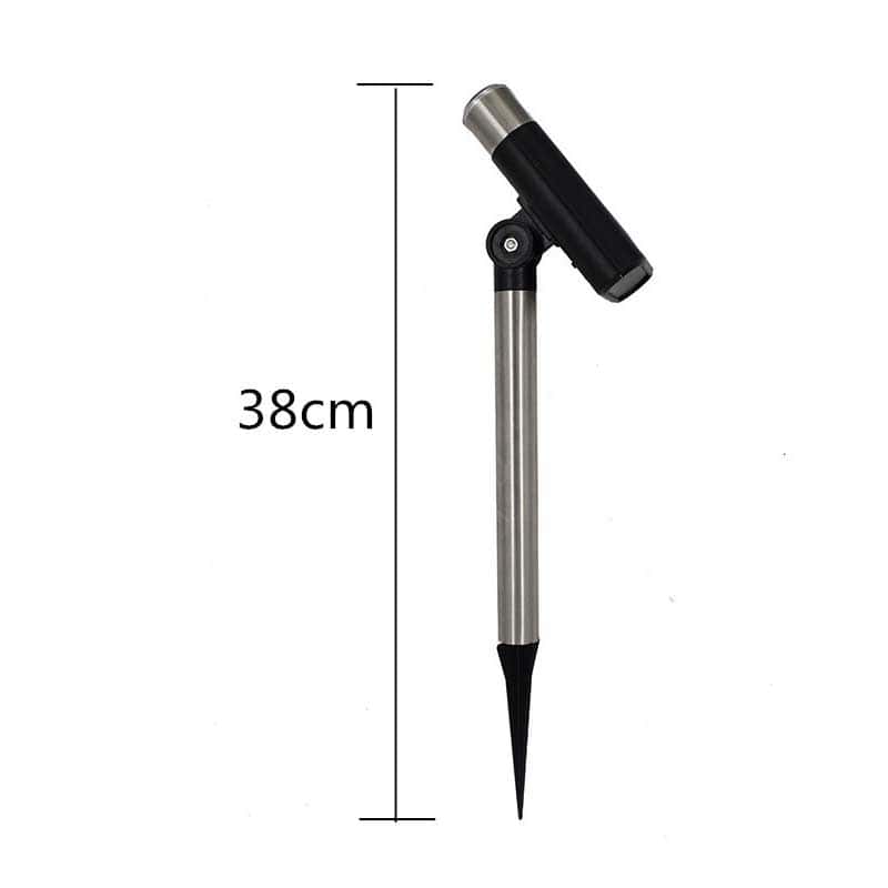 Lampara Solar Exterior Jardín "Proyector Ajustable Led" (2 Pcs Con Estaca)
