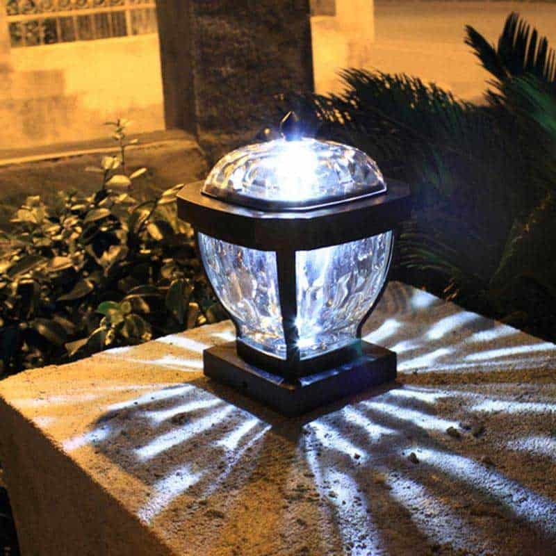 Estaca Luz Solar Jardín "Sombrero Para Pilar" Negro