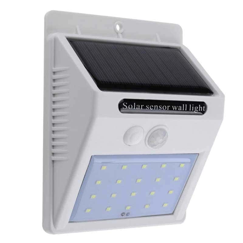 Aplique Solar Exterior 40 Led Blanca