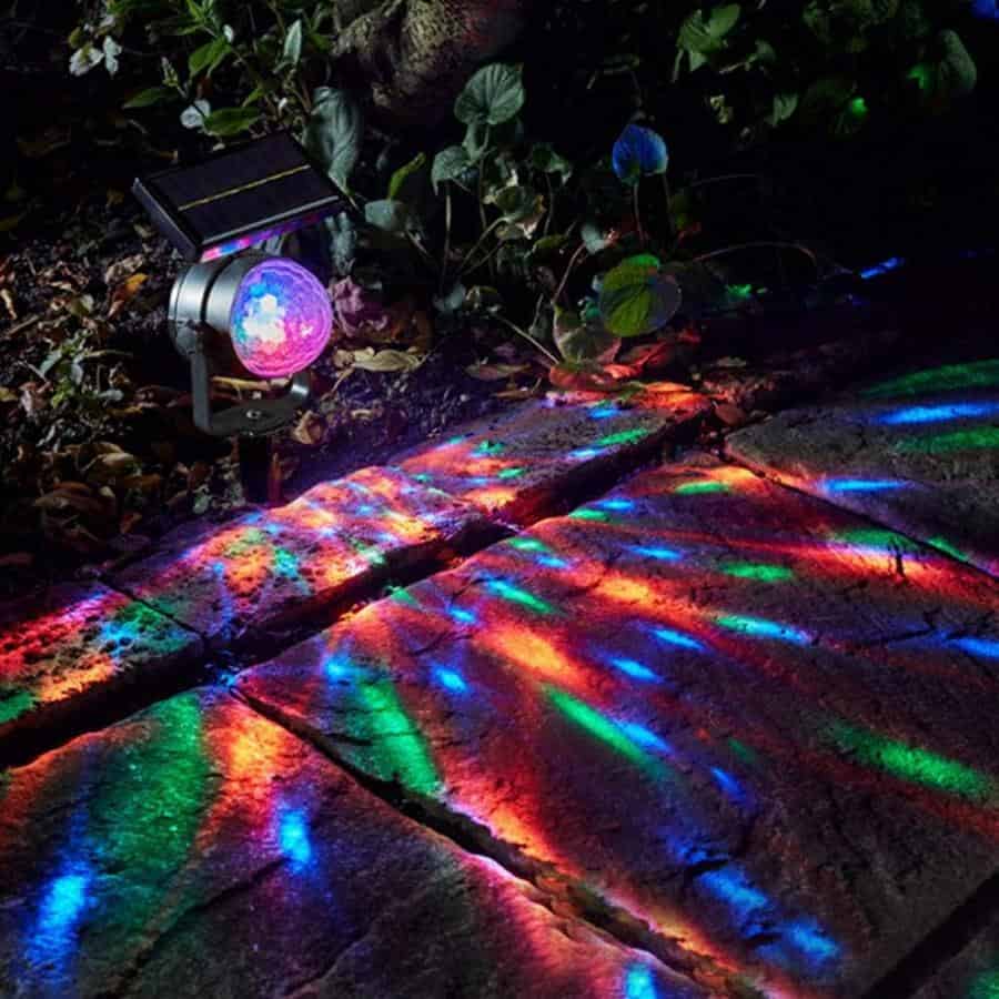 Estaca Solar Jardín Bola Disco Luminosa