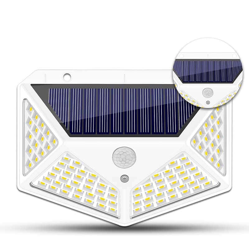 Aplique Solar Exterior Blanca 100 Led