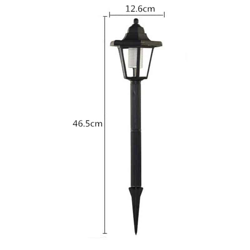 Estaca Solar Exterior Jardín "Baliza Sombrero Puntiagudo" Negro (2Pcs)