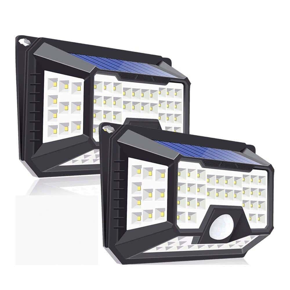 Aplique Solar Exterior 66 Led Detección De Movimiento