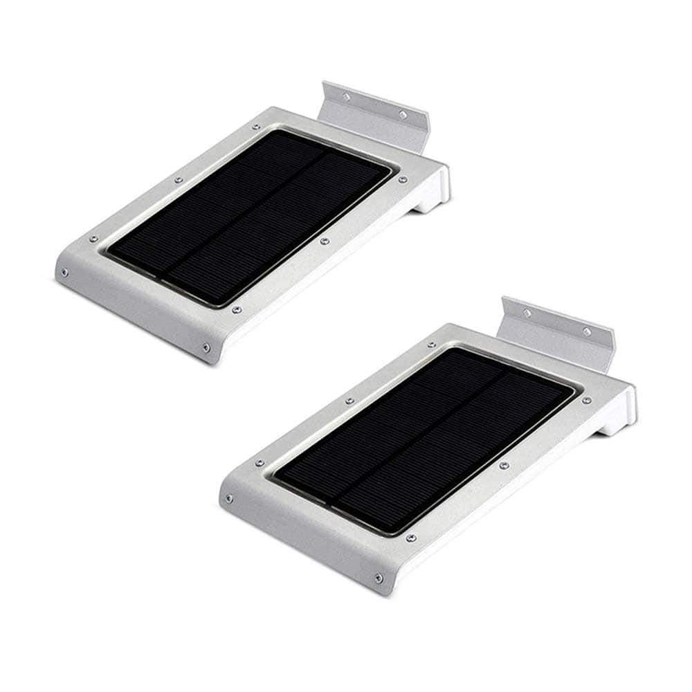 Aplique Exterior Solar Doble Luz Nocturna En Alu