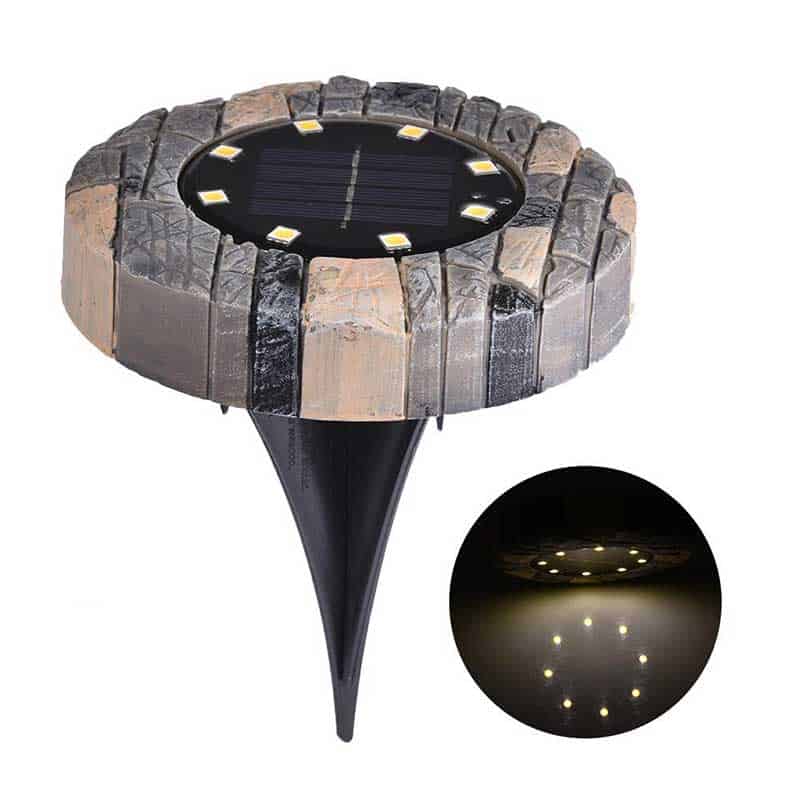 Baliza Solar Exterior "Estaca De Suelo En Piedra"