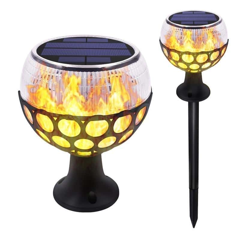 Baliza Solar Exterior "Bola De Llama 96 Led" (2En1)