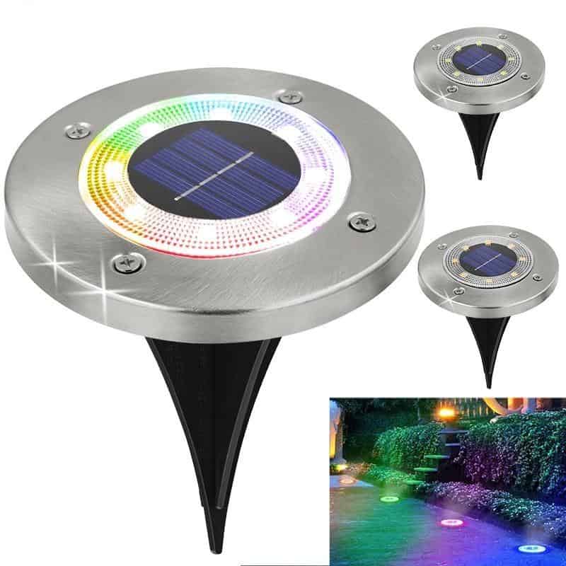 Baliza Solar Exterior "Lámpara De Suelo En Alu" (8Led)