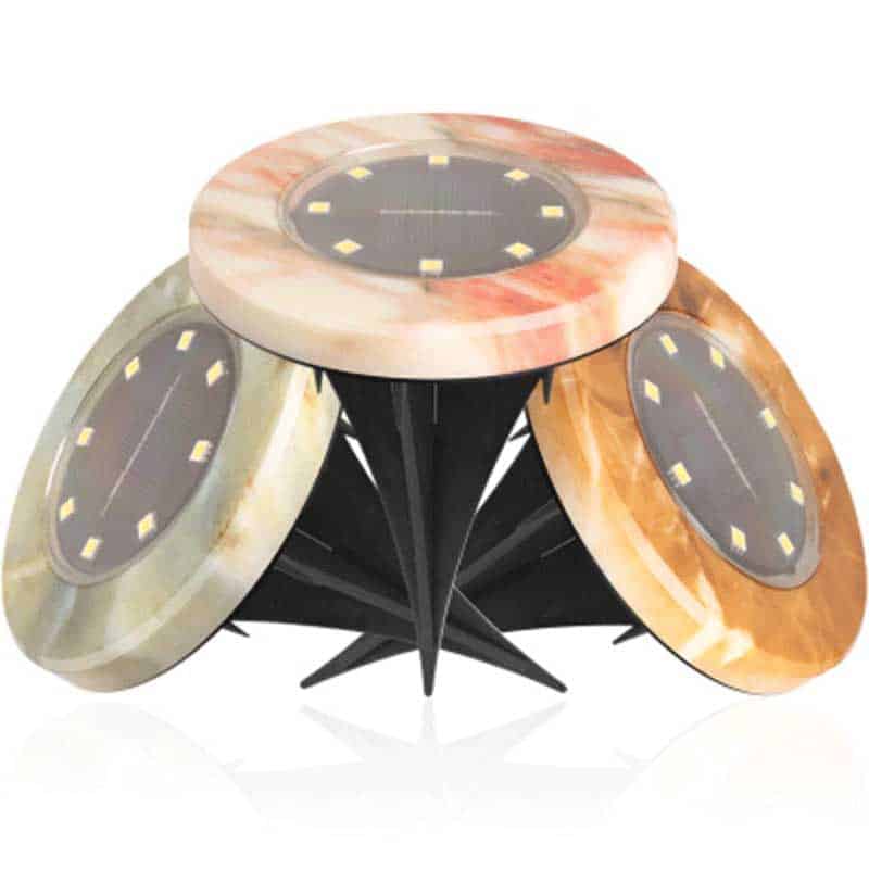 Baliza Solar Exterior "Estaca Imitación Mármol" (4Pcs)