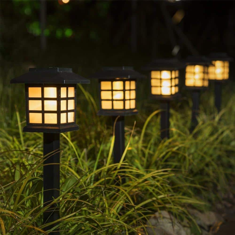 Baliza Solar Jardin "Retro Amarillo En Negro"
