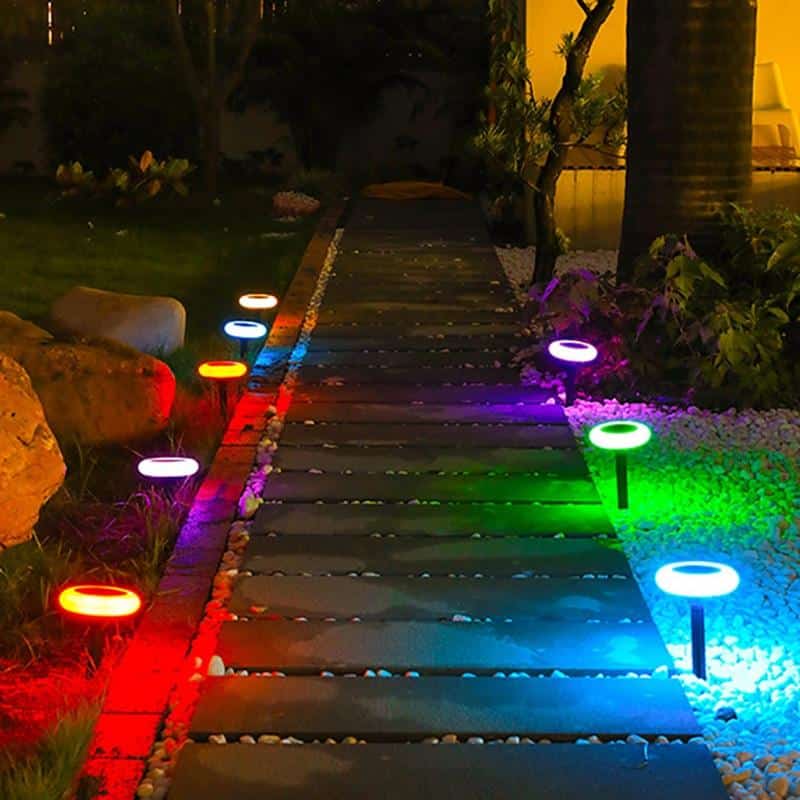 Baliza Solar Exterior En Estaca Multicolor (2 Pcs)