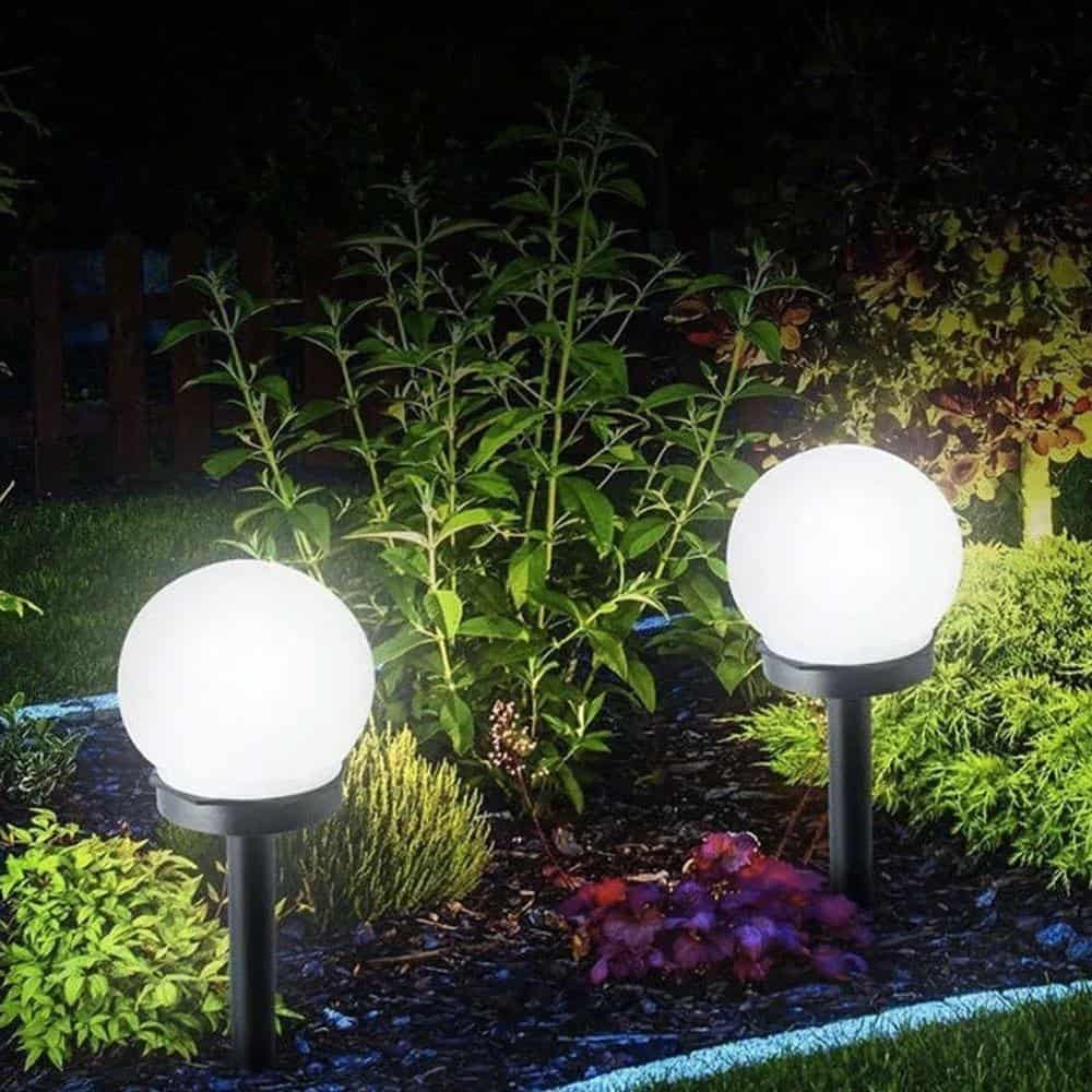 Bola Solar Exterior Jardín Led Blanco