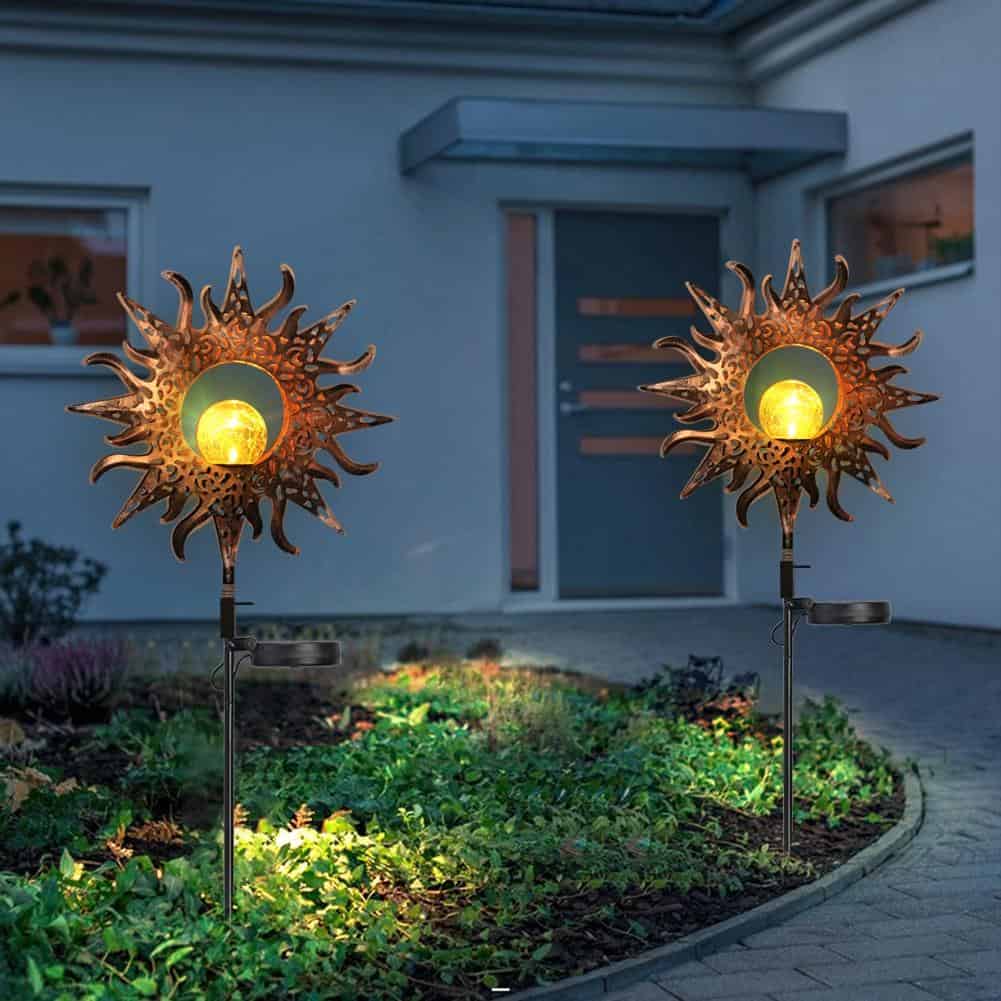 Lampara Solar Jardin "Sol De Llama"