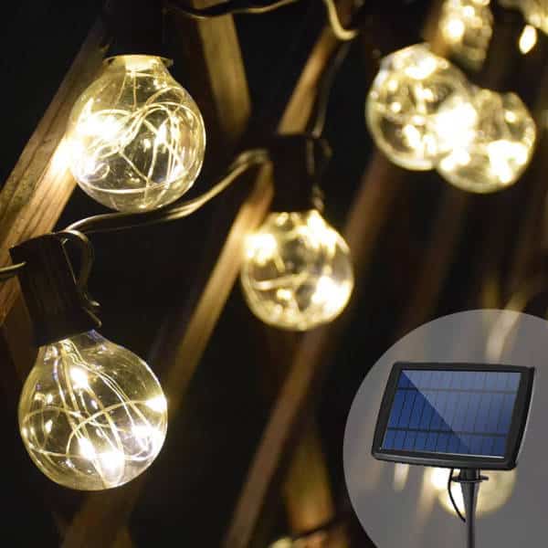 Guirnalda Solar Exterior Bombilla G40 Clara Con Cable (Solar/Usb)