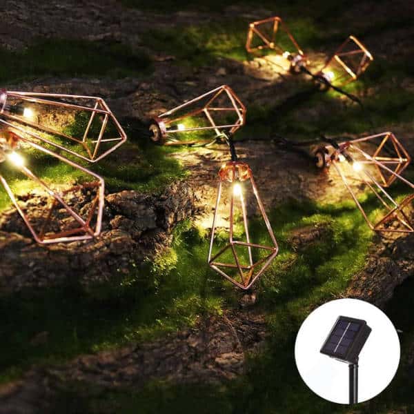 Guirnalda Solar De Jardín "Tubo Cobrizo 50 Led"