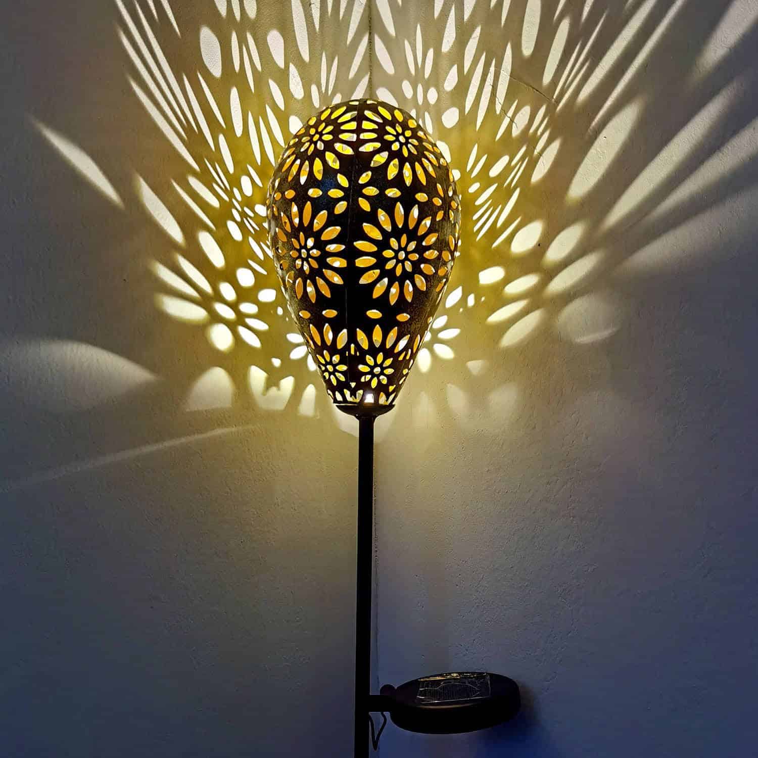 Lampara Solar Jardin "Estaca Bola De Algodón"