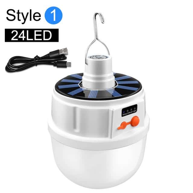 Bombilla Solar Exterior Doble Carga Camping (24/42 Led)