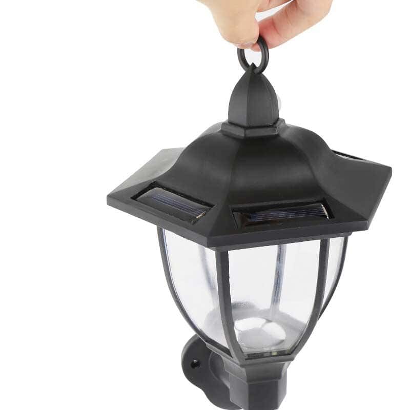 Lampara Solar Exterior Jardín "Luz De Refugio" Negra