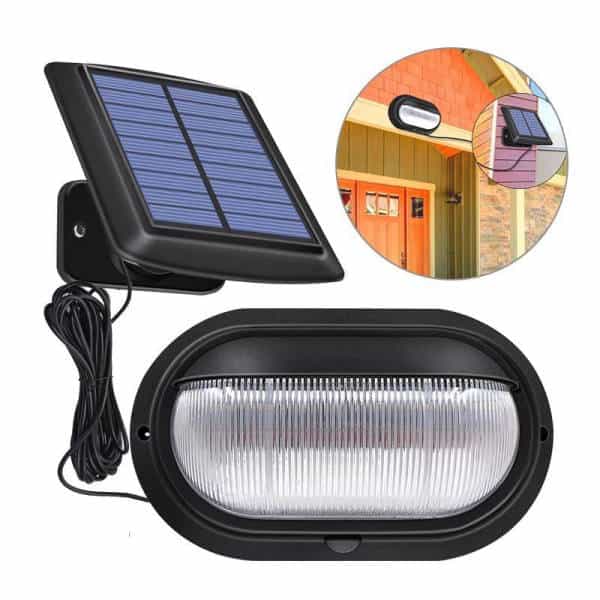 Solar Lampara Jardín Mural Negro 10 Led