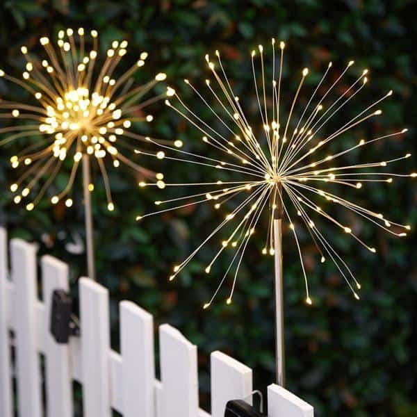 Luz Solar Exterior Decorativa Pica Fuego Artificial