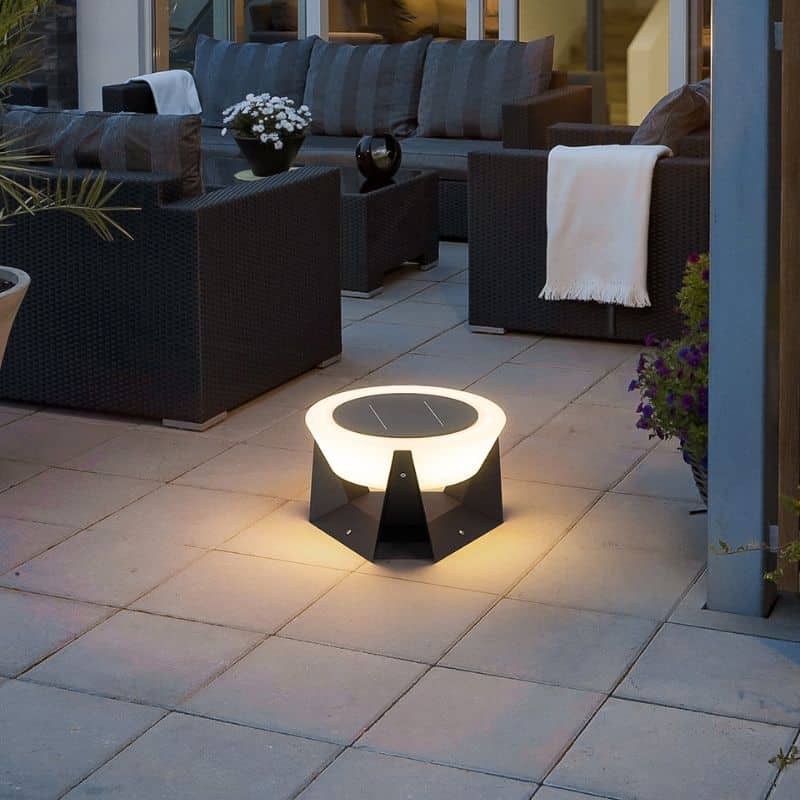 Lampara Exterior Solar Diseño Mini Mesa De Jardín De Lujo