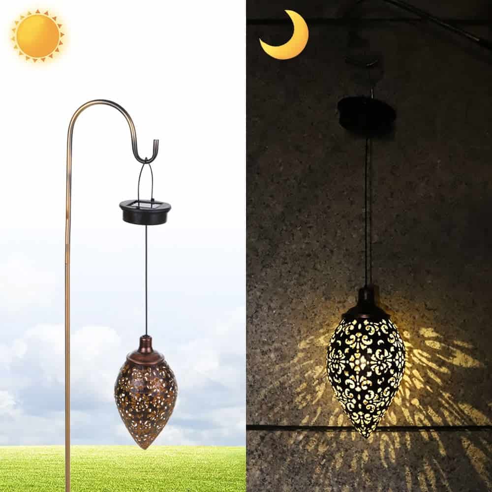 Linterna Solar Marroquí Colgante "Cobre Antiguo"