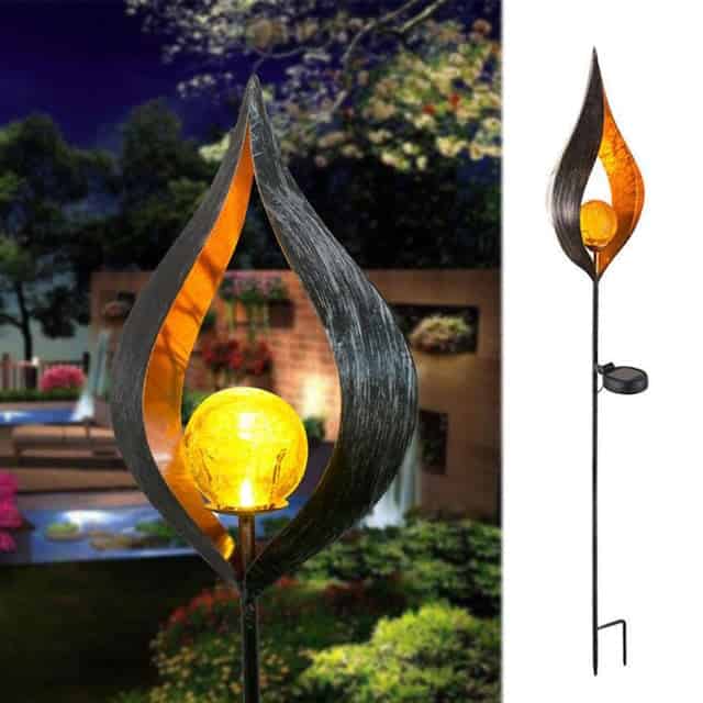 Estaca Solar Jardín "Bola De Fuego"