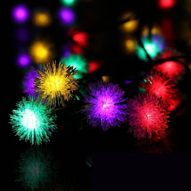 Guirnalda Solar Bola De Nieve Multicolor (30 Led)