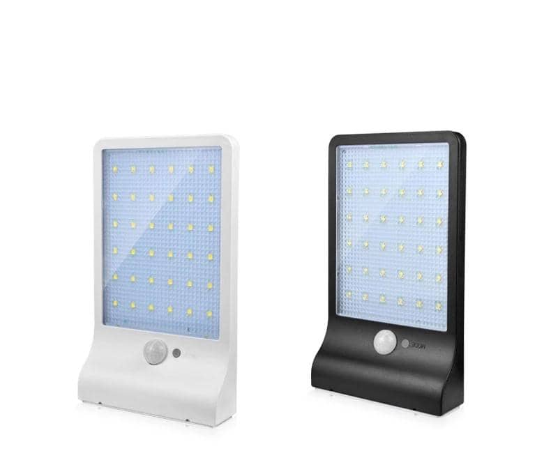 Farola Solar Exterior Blanco, Negro 500 Lúmenes