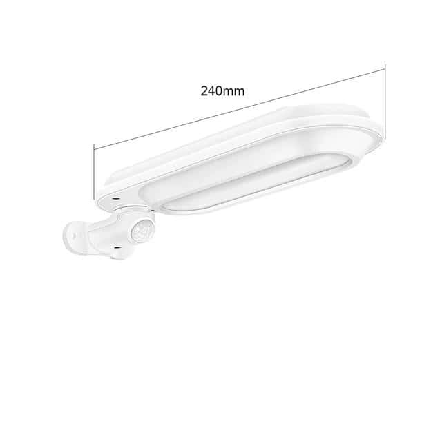 Farola Solar Oval Blanco 600 Lúmenes