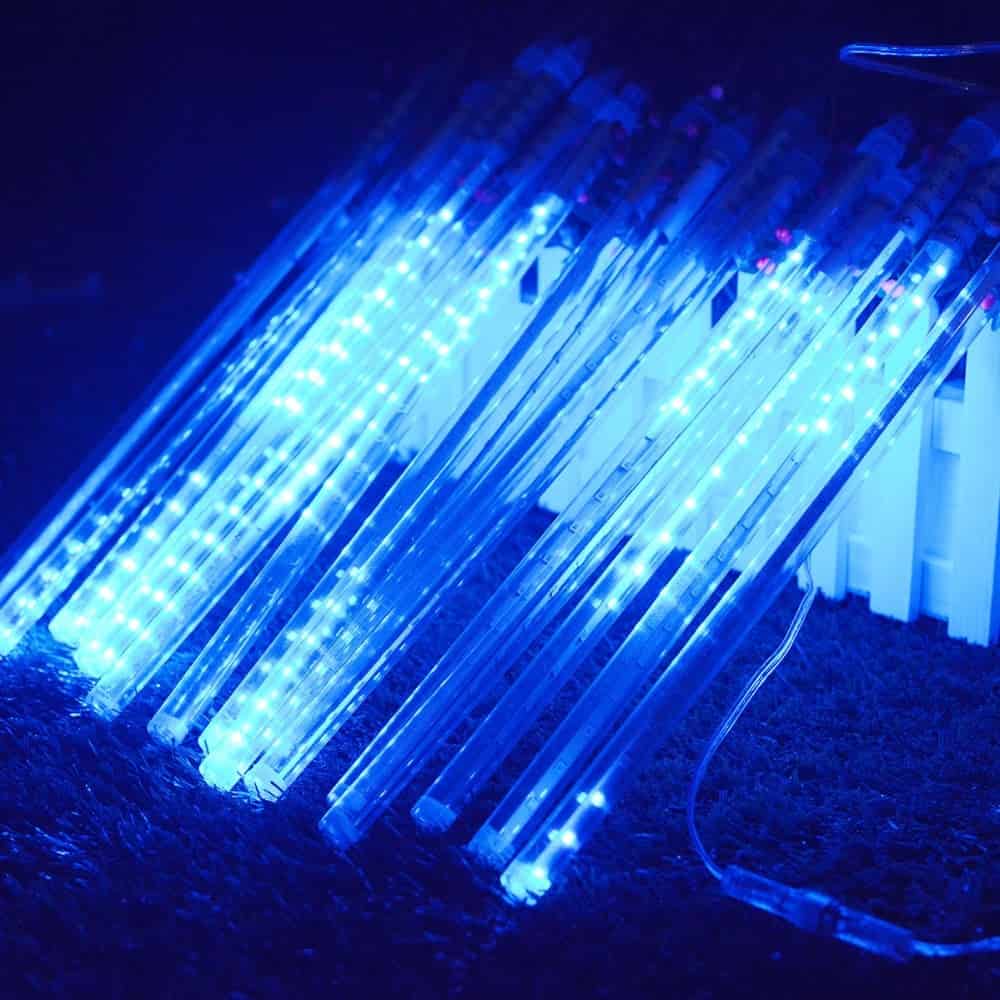 Guirnalda Solar 10 Tubo Led Azul