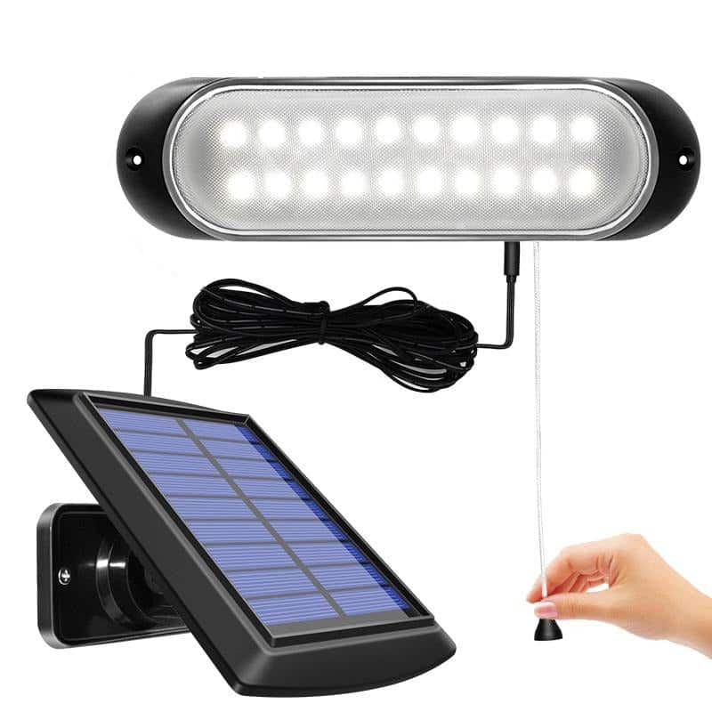 Solar Lampara Jardín Con Panel Remoto 20 Led