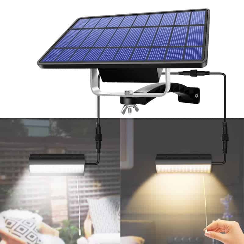 Solar Lampara Jardín Mural Doble 30 Led