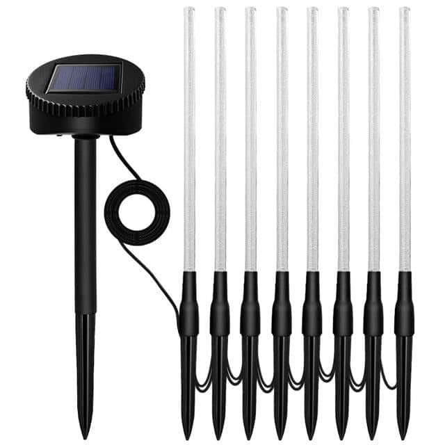 Estacas Luz Solar Para Jardin "Tubo Luminoso A Burbuja" (8Pcs)
