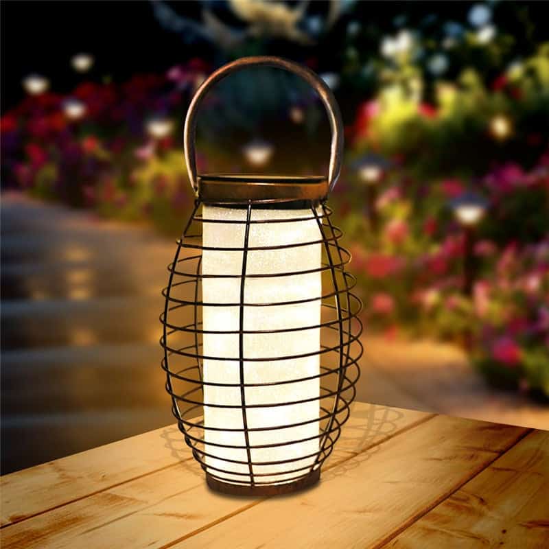 Linterna Solar Metálico "Luz De Noche Vintage"