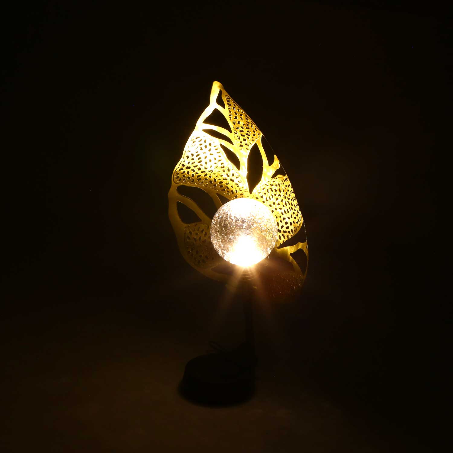 Lampara Solar Exterior Estaca "Hoja Metálica"