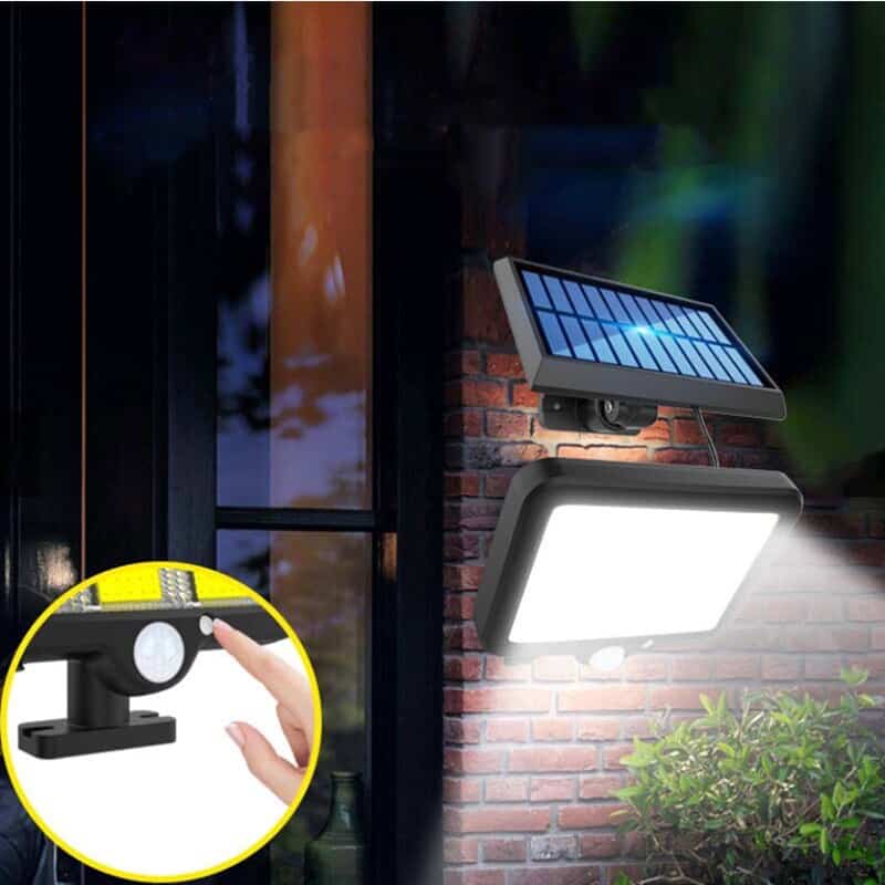 Proyector Solar Luz Dividida Con 160 Led Cob (Control Remoto)